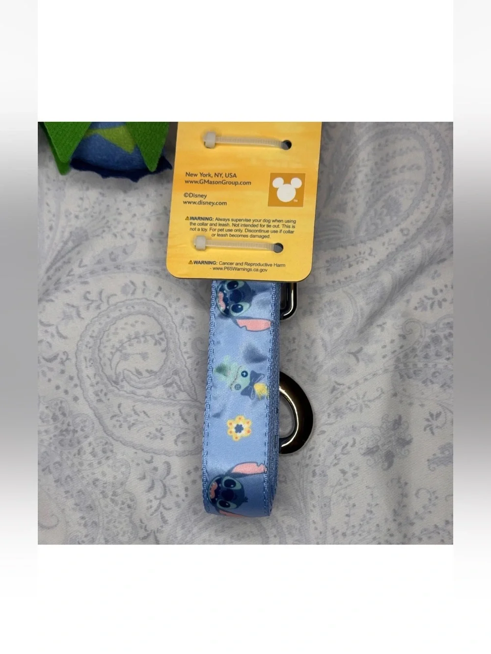 Disney Stitch & Scrump Blue Pet Collar and Leash Set W/ Stitch toy for S-L dog